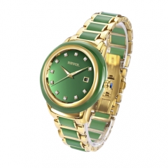 Новые часы реального времени Jade Sapphire Glass Quartz Men Watch